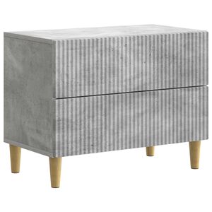 vidaXL Armario de Noche con caj&oacute;n Gris Hormig&oacute;n 62 x 34,5 x 48 cm