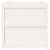 vidaXL Jardinera de madera maciza de pino blanca 70x70x70 cm