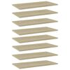 vidaXL Estante estanter&iacute;a 8uds contrachapada roble Sonoma 60x30x1,5 cm
