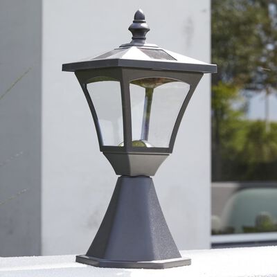 Luxform Farola solar LED para jardín Casablanca negro 31159