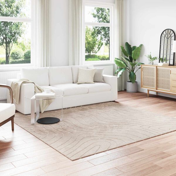 vidaXL Alfombras de &aacute;rea Cuadrado PALMERAS Beige 240 x 240 cm