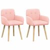 vidaXL Sillas de comedor 2 uds. Boucl&eacute; Rosa 59 x 57 x 85 cm