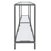 vidaXL Mesa consola vidrio templado transparente 160x35x75,5 cm
