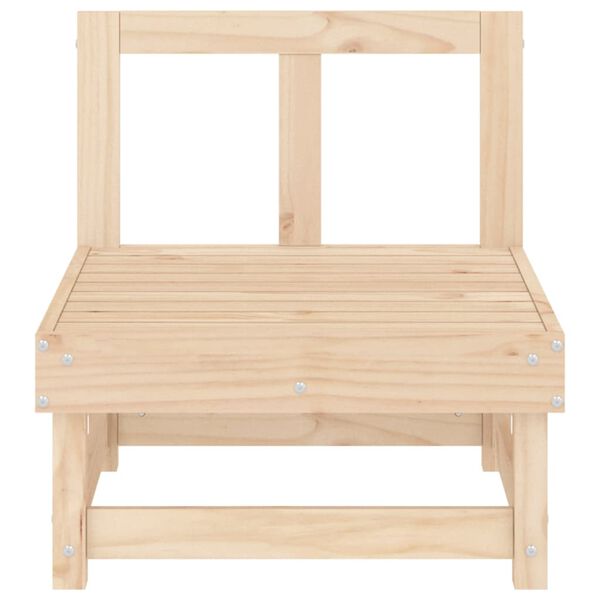 vidaXL Sofás centrales de jardín 2 unidades madera maciza de pino