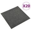 vidaXL Baldosas de suelo de moqueta 20 uds 5m² 50x50cm gris antracita