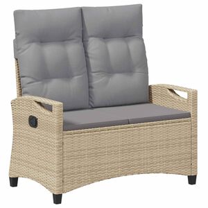 vidaXL Banco de jard&iacute;n Beige y Gris Claro 105 x 60 x 112 cm