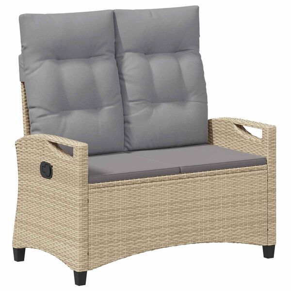 vidaXL Banco de jard&iacute;n Beige y Gris Claro 105 x 60 x 112 cm