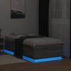 vidaXL Estructura cama con luces LED madera gris Sonoma 90x190 cm