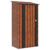 vidaXL Cobertizos de jard&iacute;n Marr&oacute;n 103 x 74 x 200 cm Metal