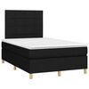 vidaXL Cama box spring con colch&oacute;n tela negro 120x200 cm