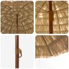 vidaXL Parasol de playa Natural 255 x 255 x 255 cm Poli&eacute;ster y Acero