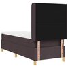 vidaXL Cama tipo Box Spring con colch&oacute;n Marr&oacute;n Oscuro 80 x 200 cm tela