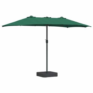 vidaXL Parasol de jardín Verde 385 x 209 x 244 cm tela