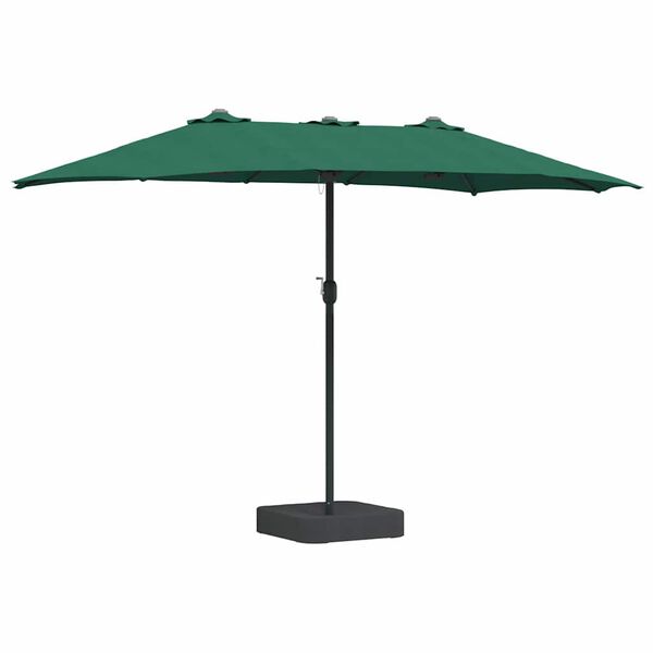 vidaXL Parasol de jardín Verde 385 x 209 x 244 cm tela