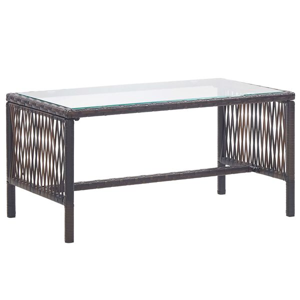 vidaXL Set muebles de jardín 4 piezas y cojines ratán sintético marrón