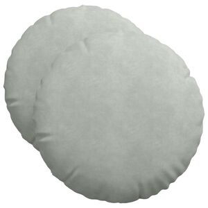 vidaXL Cojines para asiento 2 pcs Gris Claro &Oslash; 40 x 13 cm Terciopelo