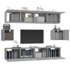 vidaXL Set de muebles para TV 6 pzas madera contrachapada gris Sonoma