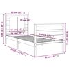 vidaXL Estructura de cama sin colchón madera maciza blanca 75x190 cm