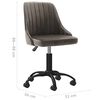vidaXL Sillas de comedor giratorias 2 unidades terciopelo gris oscuro