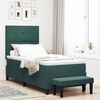 vidaXL Cama tipo Box Spring Verde oscuro 100 x 200 cm Terciopelo