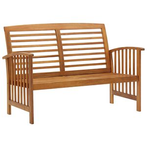 vidaXL Banco de jard&iacute;n de madera maciza de acacia 119 cm