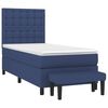 vidaXL Cama box spring con colch&oacute;n tela azul 80x200 cm