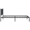 vidaXL Estructura cama sin colchón con cabecero metal negro 90x200 cm