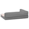 vidaXL Colch&oacute;n de cama de perro ergon&oacute;mico aspecto lino gris 75x53 cm