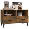 vidaXL Mueble para TV madera contrachapada roble ahumado 80x36x50 cm