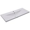 vidaXL Lavabo encastrado de cerámica blanco 101x39,5x18,5 cm