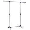 vidaXL Perchero ajustable acero inoxidable 165x44x150 cm plateado