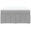 vidaXL Cama box spring con colch&oacute;n tela gris claro 140x190 cm