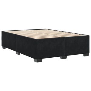 vidaXL Estructura de cama sin colch&oacute;n terciopelo negro 140x190 cm