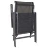 vidaXL Tumbona reclinable de aluminio y textilene negro