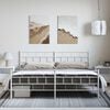 vidaXL Estructura cama sin colch&oacute;n con estribo metal blanco 183x213 cm