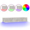 vidaXL Mueble para TV con luces LED gris hormig&oacute;n 90x35x15,5 cm