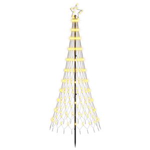 vidaXL &Aacute;rbol de Navidad LED 180 cm 230 LED Blanco C&aacute;lido Hierro Negro