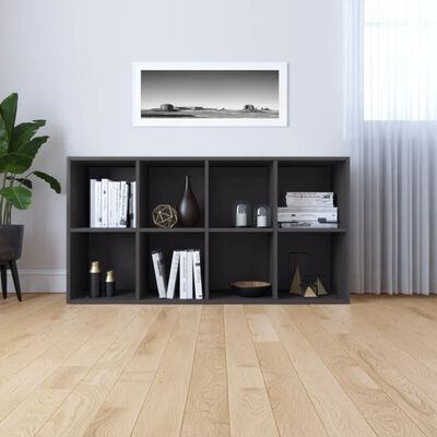 vidaXL Estantería/Aparador madera contrachapada gris 66x30x130 cm