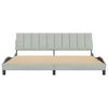 vidaXL Estructura de cama sin colch&oacute;n Hanko terciopelo gris claro 200x200 cm