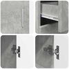 vidaXL Aparador con estante FLORIN Gris Concreto 88,5 x 30,5 x 73 cm