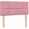 vidaXL Cama box spring con colch&oacute;n terciopelo rosa 80x210 cm