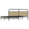 vidaXL Estructura de cama sin colch&oacute;n metal roble Sonoma 193x203 cm