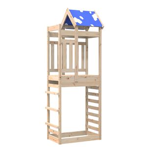 vidaXL Torre de Juego Marr&oacute;n 85 x 52,5 x 239 cm Madera de pino macizo