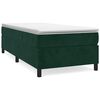 vidaXL Cama box spring con colch&oacute;n terciopelo verde oscuro 80x200 cm