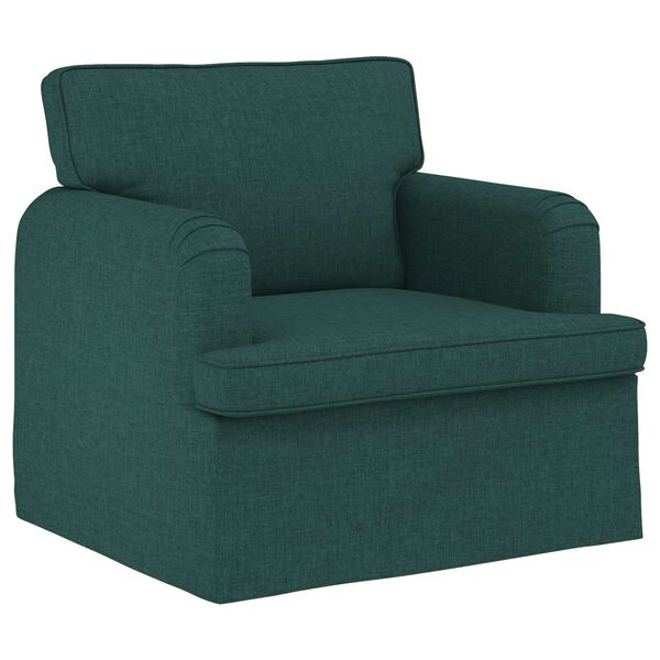 vidaXL Sof&aacute; 2 pcs Verde oscuro 162 x 80 x 85 cm tela