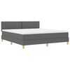 vidaXL Cama tipo Box Spring con colchón Gris oscuro 180 x 200 cm tela