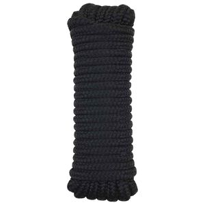 vidaXL Cuerda para barco 10 mm 6 m Negro Poli&eacute;ster