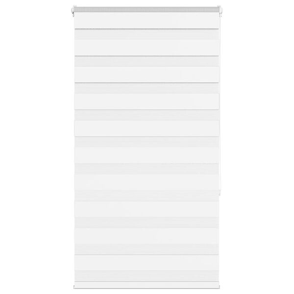 vidaXL Estor cebra blanco 70x150 cm tejido ancho 65,9 cm poliéster