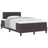 vidaXL Cama tipo Box Spring Manual Marr&oacute;n Oscuro 120 x 190 cm tela