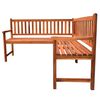 vidaXL Banco esquinero de jard&iacute;n y cojines madera maciza acacia 150 cm